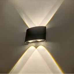 SPARK WORLD Black Metal Quirky Abstract Shaped Shaped Wall Lamp image 2