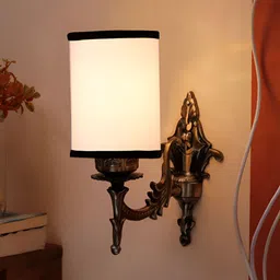 Aura White Metal Traditional Cylinder Shaped Wall Lamp-image-52