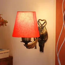 Aura Orange & Black Metal Traditional Abstract Shaped Shaped Wall Lamp-16