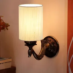 Aura Off White Metal Traditional Cylinder Shaped Wall Lamp-image-37