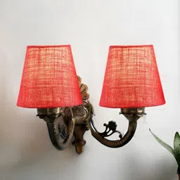 Aura Pink Metal Traditional Cylinder Shaped Wall Lamp-image-53