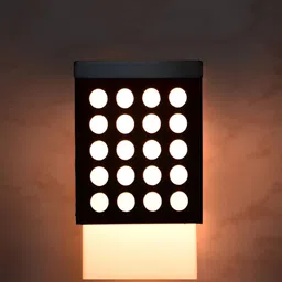 Gojeeva Black Wood Square Shaped Wall Lamp-picture-47