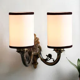 Aura White Metal Traditional Cylinder Shaped Wall Lamp-image-77
