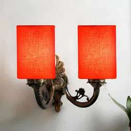 Aura Orange & Black Metal Traditional Abstract Shaped Shaped Wall Lamp-14