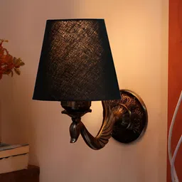 Aura Black Metal Traditional Abstract Shaped Shaped Wall Lamp-image-23