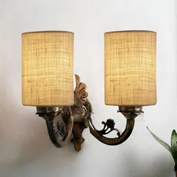 Aura White Metal Traditional Cylinder Shaped Wall Lamp-image-78
