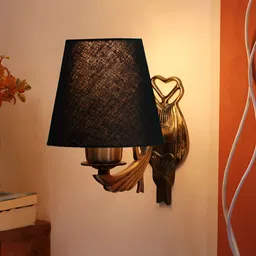 Aura Black Metal Traditional Abstract Shaped Shaped Wall Lamp-image-20