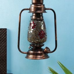 Devansh Multicolor Mosaic  Glass Wall Mounted Lantern-29