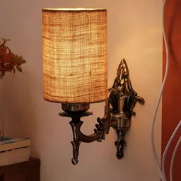 Aura Beige Metal Traditional Abstract Shaped Shaped Wall Lamp-image-40