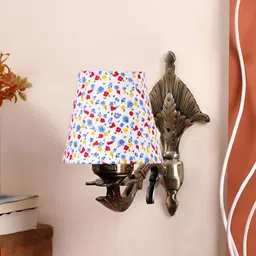 Aura White & Red Metal Traditional Abstract Shaped Shaped Wall Lamp-6