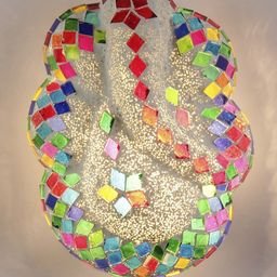 Devansh Multicolor Ganesh Ji Glass Wall Mounted Lamp image 4