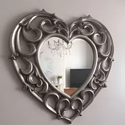 VAS collection home Grey Ethnic Motifs Patterned Wooden Wall Mirror-12