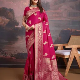 House of Pataudi Woven Design Ethnic Motifs Banarasi Saree-28