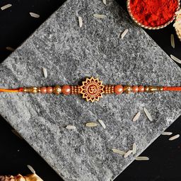eCraftIndia Om Beaded Designer Thread Rakhi-image-4