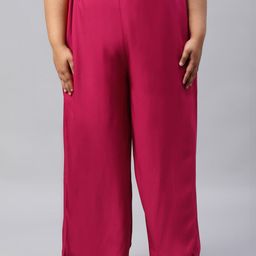 W Women Pink Trousers-image-40