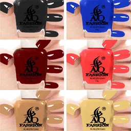 AQ FASHION Set Of 6 Glossy Quick Dry Nail Polish - 7 ml Each-image-46