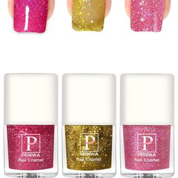 PERPAA Set Of 3 Glitter Light Reflective Flashing Sparkly Gel Nail Polish - 100ml Each-15