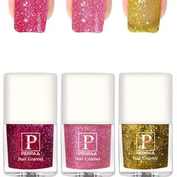 PERPAA Set Of 3 Glitter Light Reflective Flashing Sparkly Gel Nail Polish - 5ml Each-23