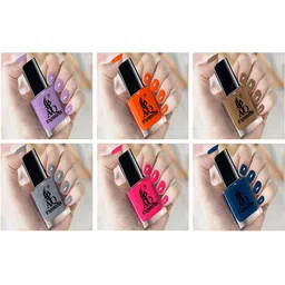 AQ FASHION Set Of 6 Glossy Quick Dry Nail Polish - 10 ml Each-image-48