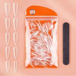 Modelones 200Pcs Clear Square Full Cover Nail Tips-20pcs Each Size-image-75
