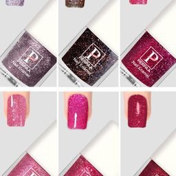 PERPAA Set Of 6 Glitter Light Reflective UV Gel Sparkly Nail Polish - 5ml Each-24