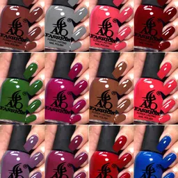 AQ FASHION Power Lasting Set Of 12 Quick Dry Glossy Nail Polish - 9 ml Each-image-5