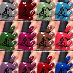 AQ FASHION Set Of 12 Power Lasting Glossy Quick Dry Nail Polish - 9 ml Each-15