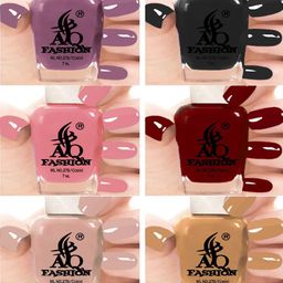 AQ FASHION Set Of 6 Glossy Quick Dry Nail Polish - 7 ml Each-image-48