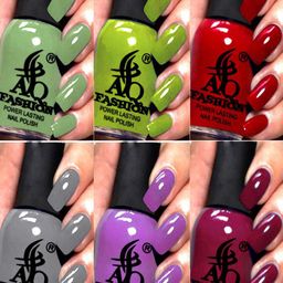 AQ FASHION Set Of 6 Power Lasting Glossy Quick Dry Nail Polish - 9 ml Each-image-64