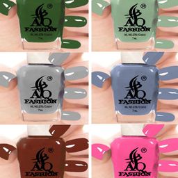 AQ FASHION Set Of 6 Long Lasting Quick Dry Glossy Nail Polish - 7 ml Each-image-64