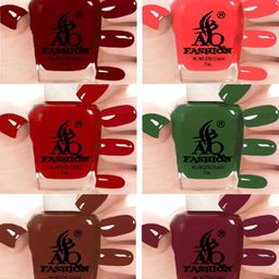 AQ FASHION Set Of 6 Glossy Quick Dry Nail Polish - 7 ml Each-image-76