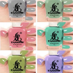 AQ FASHION Set Of 6 Glossy Quick Dry Nail Polish - 7 ml Each-image-32