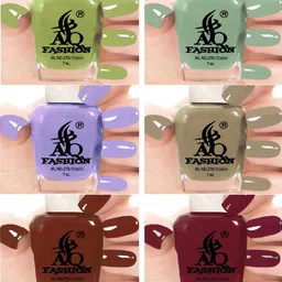AQ FASHION Set Of 6 Glossy Quick Dry Nail Polish - 7 ml Each-image-54