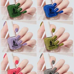 AQ FASHION Set Of 6 Long Lasting Quick Dry Glossy Nail Polish - 7 ml Each-image-96