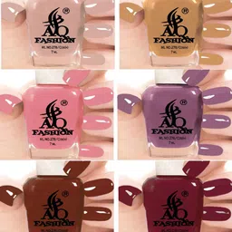 AQ FASHION Set Of 6 Glossy Quick Dry Nail Polish - 7 ml Each-image-50