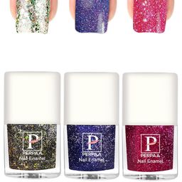 PERPAA Set of 3 Glitter Light Reflective UV Gel Nail Polish - 5ml Each-81