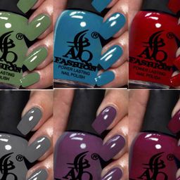 AQ FASHION Set Of 6 Power Lasting Glossy Quick Dry Nail Polish - 9 ml Each-image-33