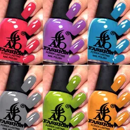 AQ FASHION Set Of 6 Power Lasting Glossy Quick Dry Nail Polish - 9 ml Each-image-24