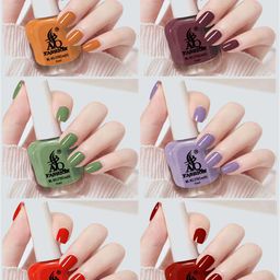 AQ FASHION Set Of 6 Long Lasting Quick Dry Glossy Nail Polish - 7 ml Each-15