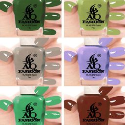 AQ FASHION Set Of 6 Long Lasting Quick Dry Glossy Nail Polish - 7 ml Each-image-61