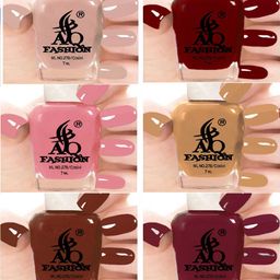 AQ FASHION Set Of 6 Glossy Quick Dry Nail Polish - 7 ml Each-image-88