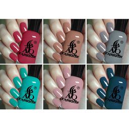 AQ FASHION Set Of 6 Long Lasting Quick Dry Glossy Nail Polish - 9 ml Each-image-98