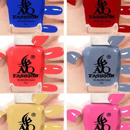 AQ FASHION Set Of 6 Glossy Quick Dry Nail Polish - 7 ml Each-image-52