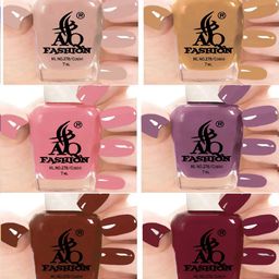 AQ FASHION Set Of 6 Glossy Quick Dry Nail Polish - 7 ml Each-image-53