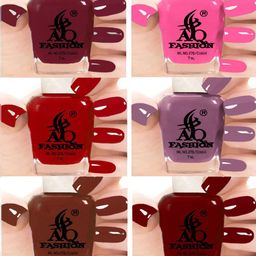 AQ FASHION Set Of 6 Glossy Quick Dry Nail Polish - 7 ml Each-image-89