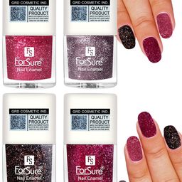 ForSure Set of 4 High Shine Glitter Long Lasting Nail Enamel 5 ml each - Shade 94-95-96-98-28