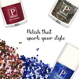 PERPAA Set Of 6 Glitter Light Reflective UV Gel Sparkly Nail Polish - 5ml Each image 3