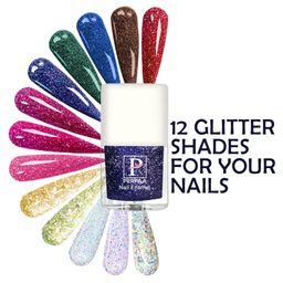 PERPAA Set Of 3 Glitter Light Flashing Sparkly Gel Nail Polish - 5ml Each image 4