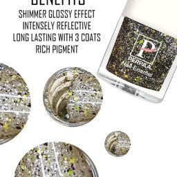 PERPAA Set Of 3 Glitter Light Flashing Sparkly Gel Nail Polish - 5ml Each image 3