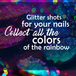 PERPAA Set Of 3 Glitter Light Flashing Sparkly Gel Nail Polish - 5ml Each image 2